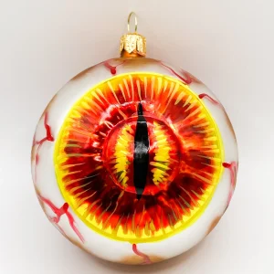 Wiktoria Anatomisches Auge mit roter Iris und schmaler Pupille
