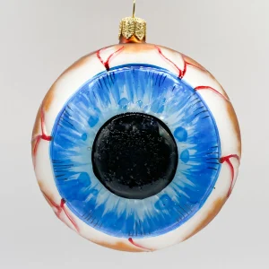 Wiktoria Anatomisches Auge mit blauer Iris und runder Pupille, braun