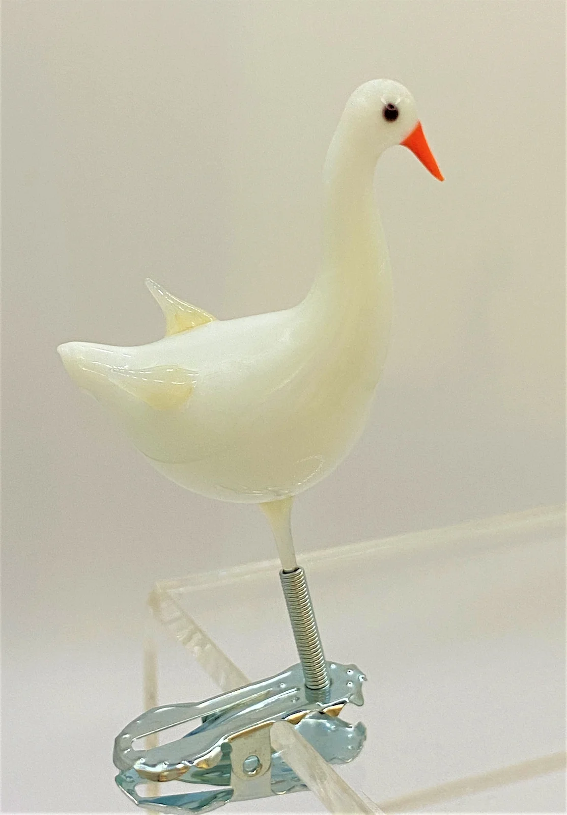 Glasworkshop Gans auf Clip