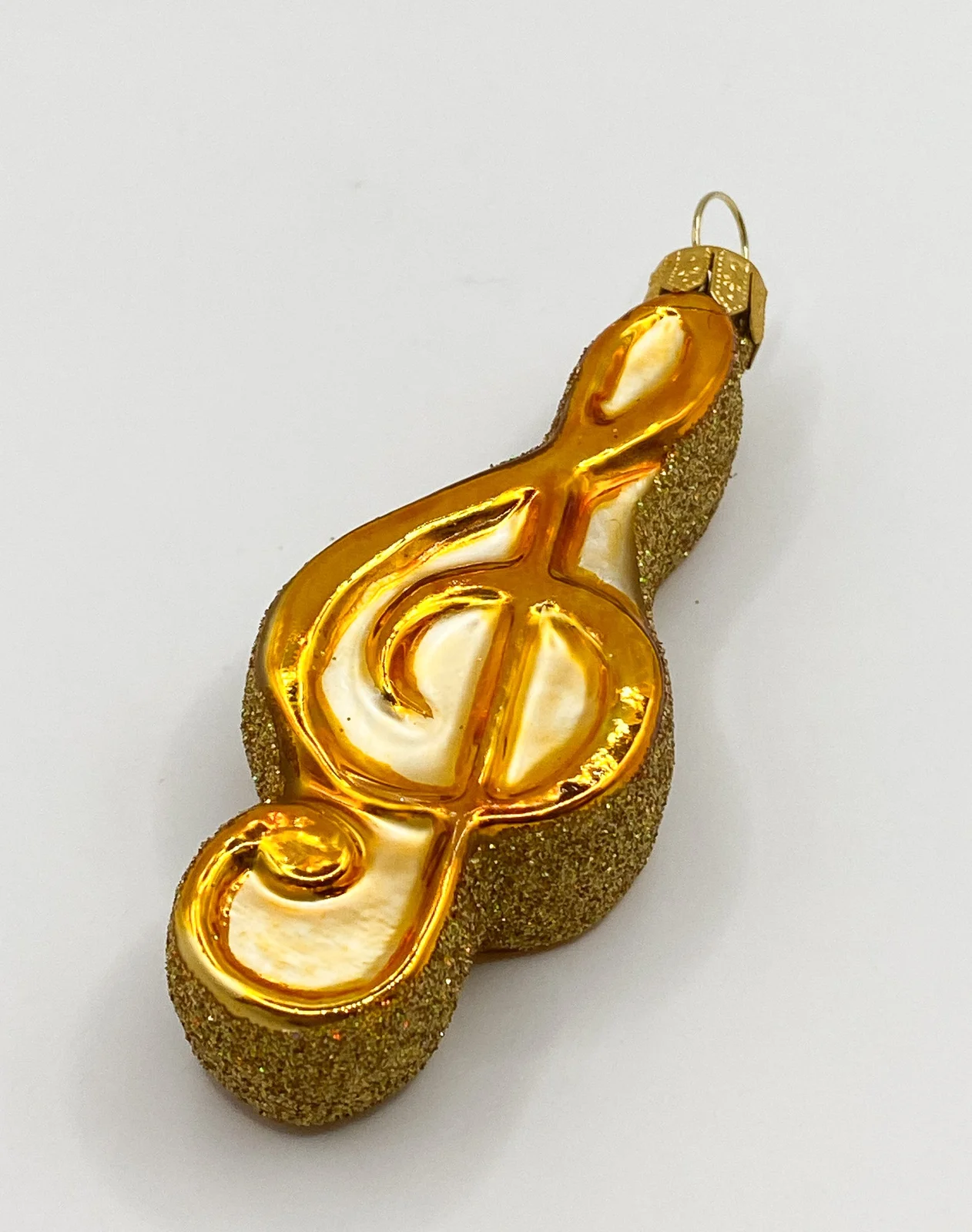 Glaspol Goldener Notenschlüssel