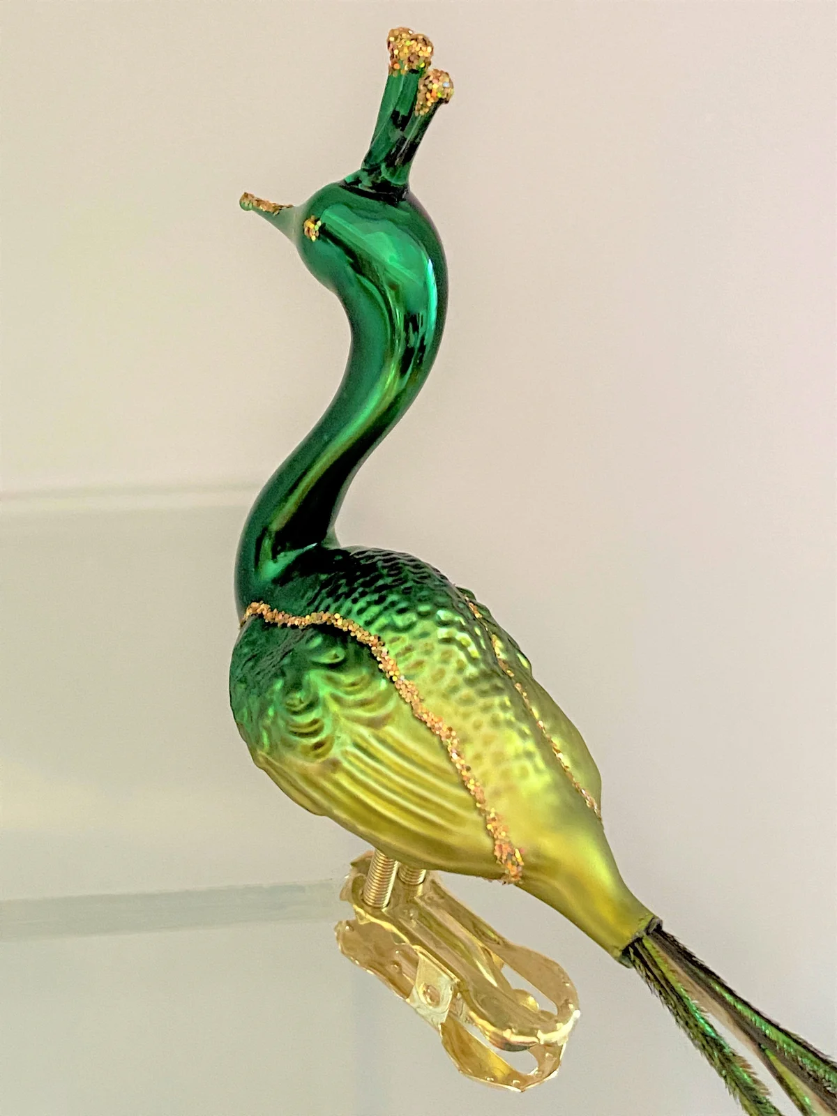 Thüringer Grüner Pfau mit Pfauenfeder