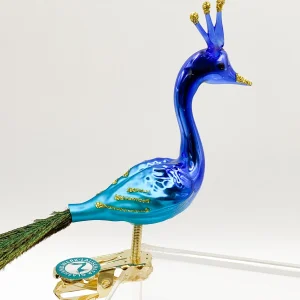 Thüringer Blauer Pfau mit Pfauenfedern