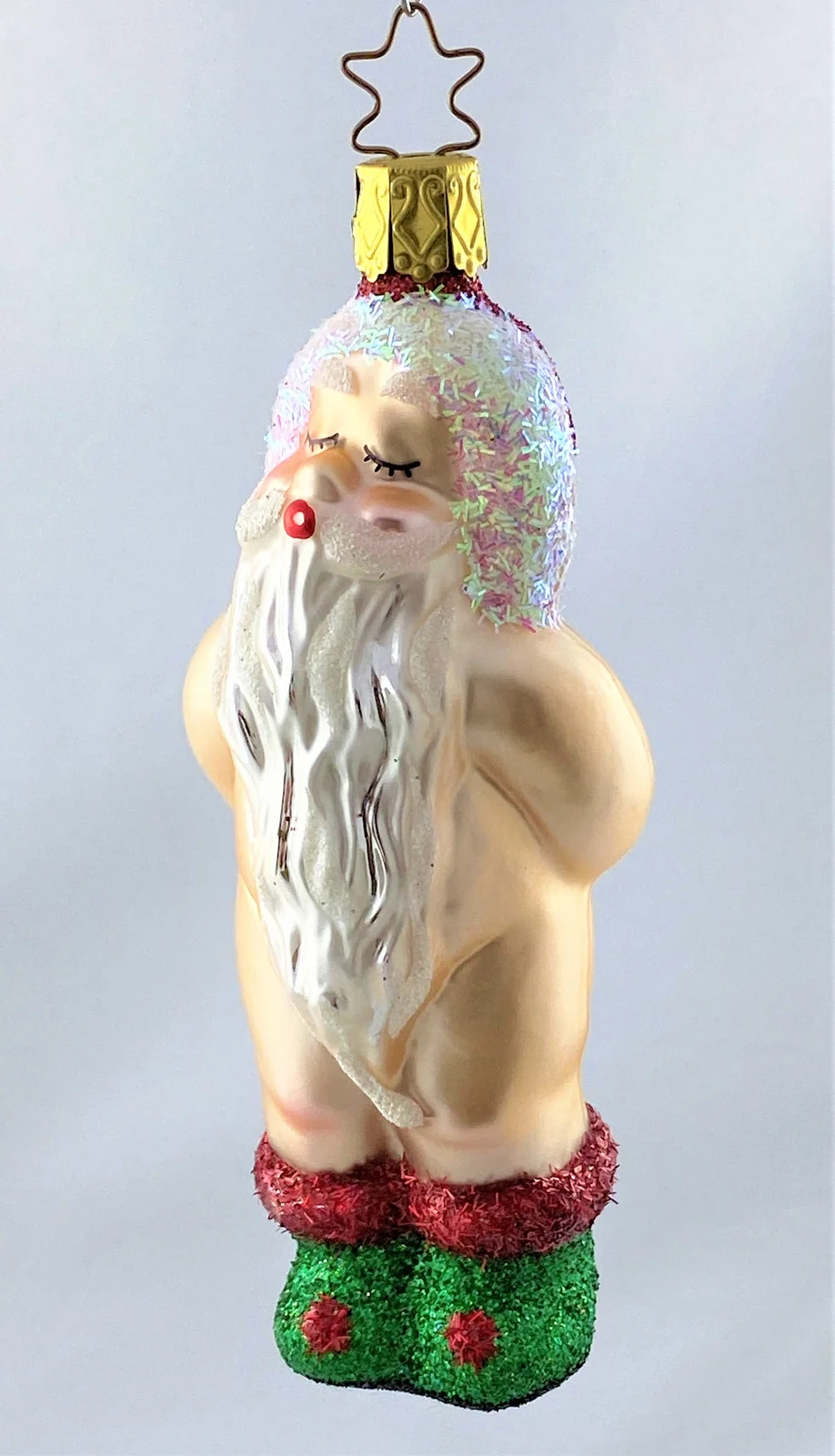 Inge-Glas Santa Klaus ziemlich leicht bekleidet