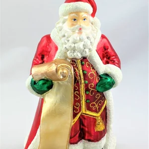 Hanco Nikolaus mit der langen Liste der Namen für die Bescherung