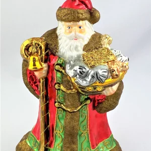 Glassware Nikolaus trägt die Arche Noah auf dem Arm