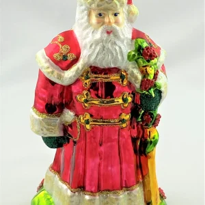 Glassware Weihnachtsmann im roten Mantel mit schönem Cape