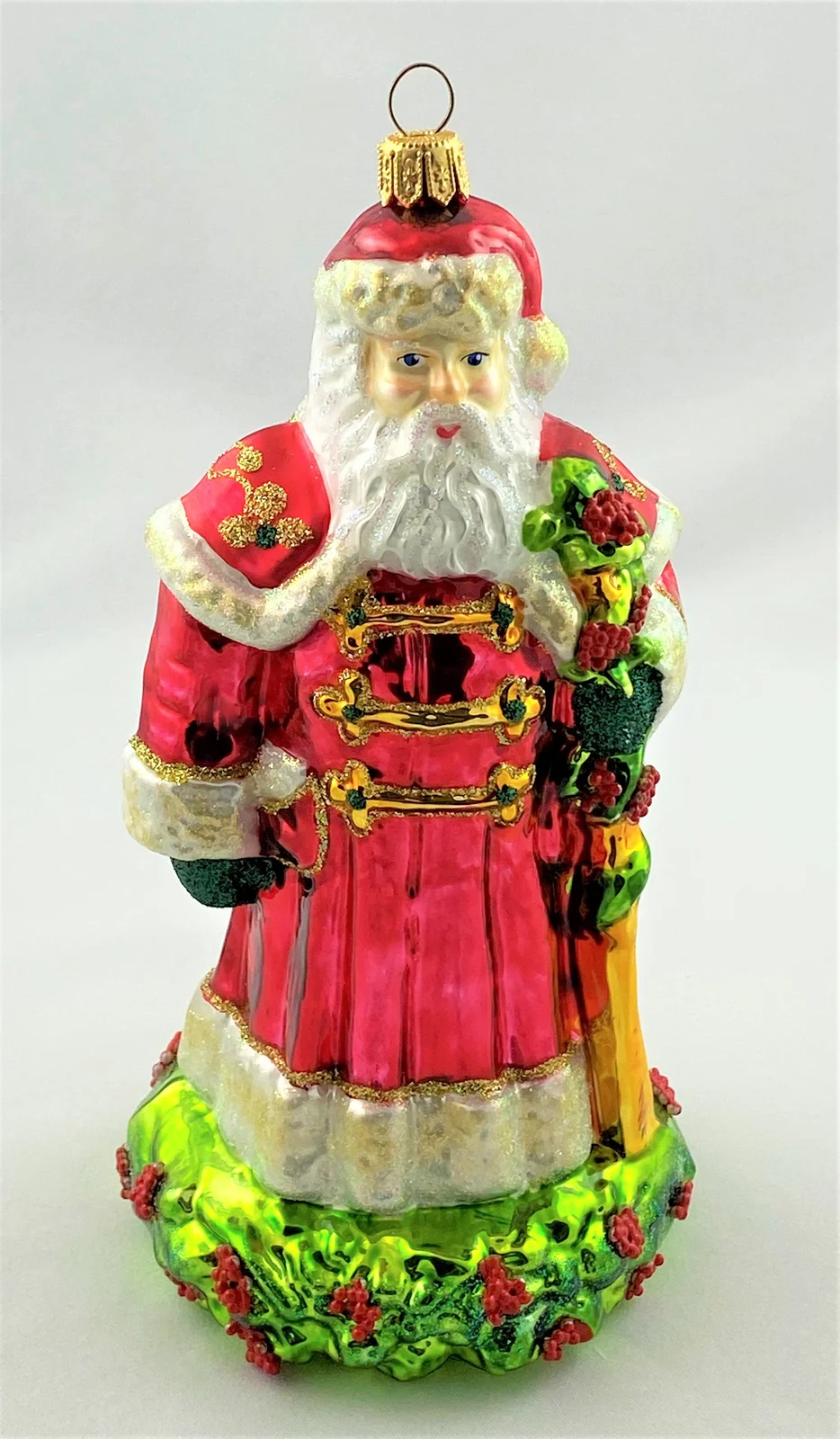Glassware Weihnachtsmann im roten Mantel mit schönem Cape