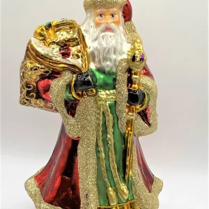 Glassware Nikolaus bringt die Geschenke im grossen braunen Sack