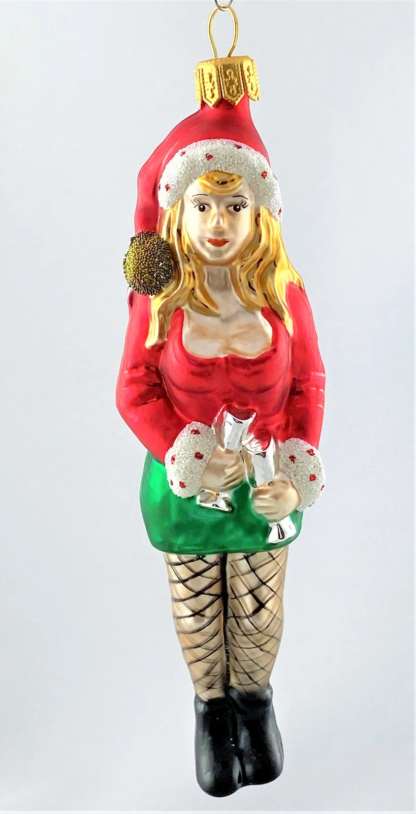 Hanco Sexy Santa Girl mit Netzstrümpfen