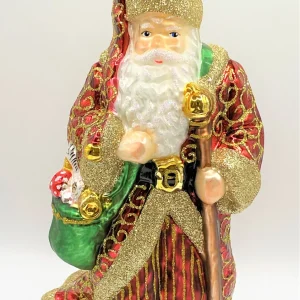 Glassware Nikolaus mit schwarzen Stiefeln