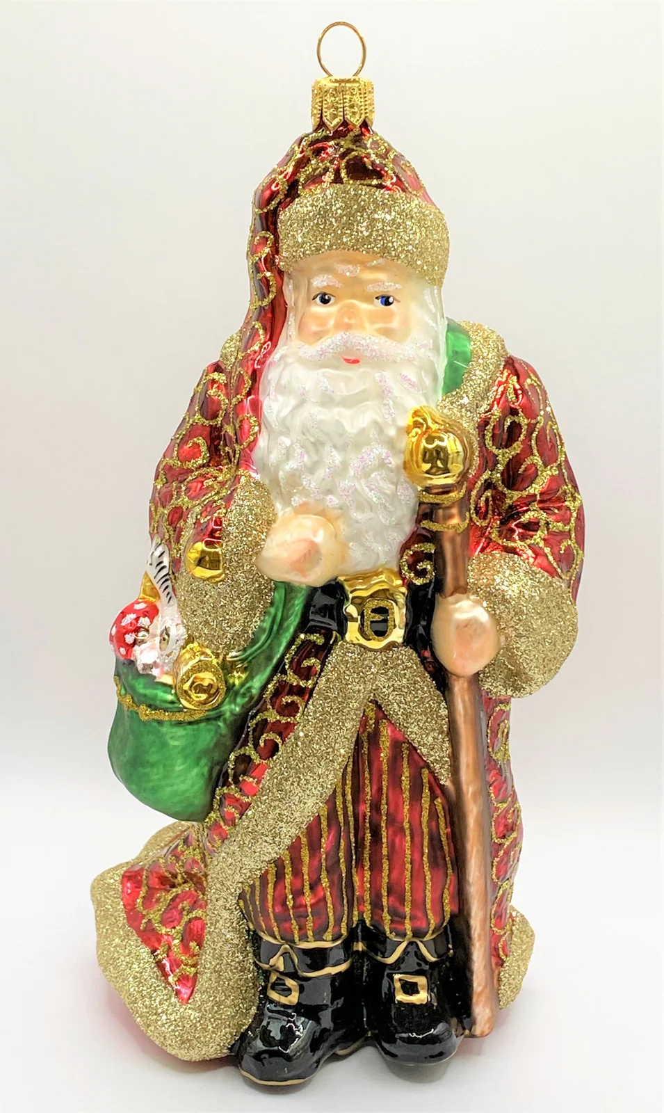 Glassware Nikolaus mit schwarzen Stiefeln