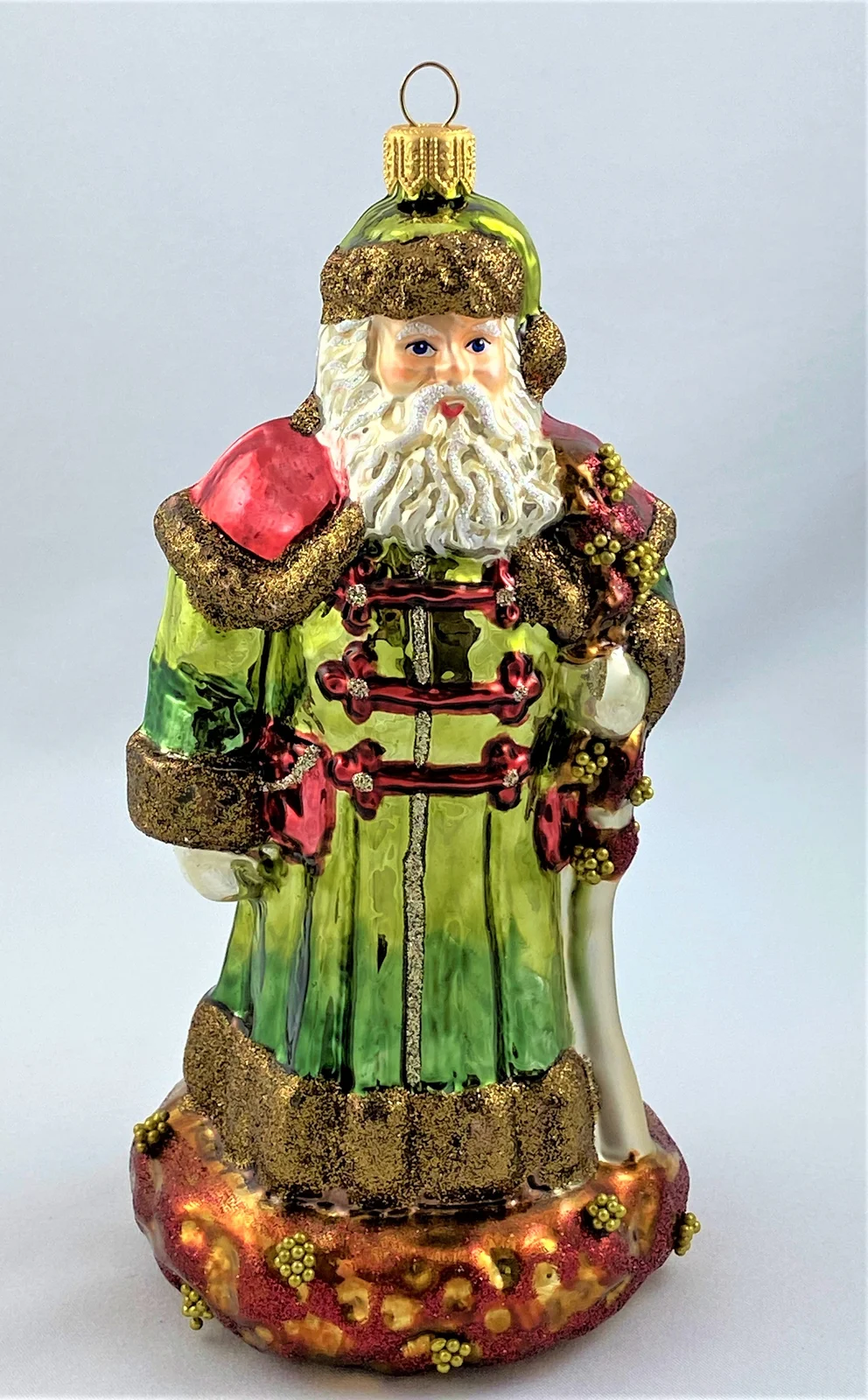 Glassware Nikolaus im grünen Mantel