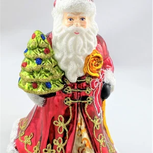 Glassware Weihnachtsmann in weitem roten Mantel