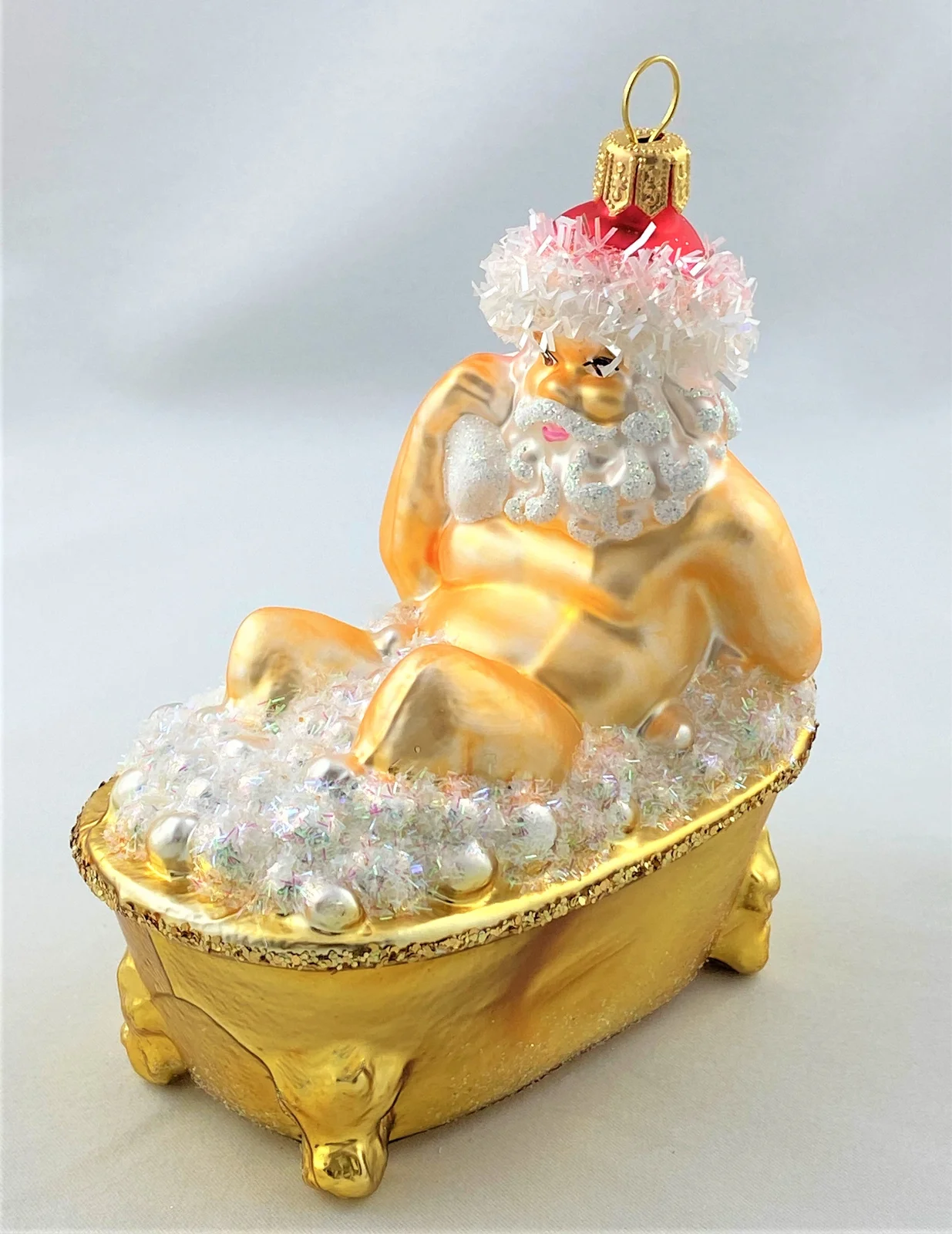 GMC Santa nimmt ein Schaumbad