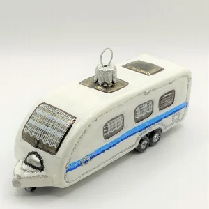 Glaspol Weisser Wohnwagen