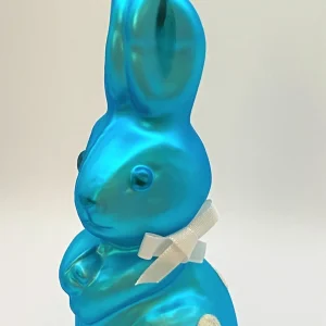 Sonstige Hellblauer Osterhase mit weissen Tupfen