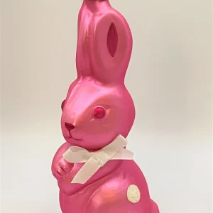 Sonstige Rosaroter Osterhase mit weissen Tupfen