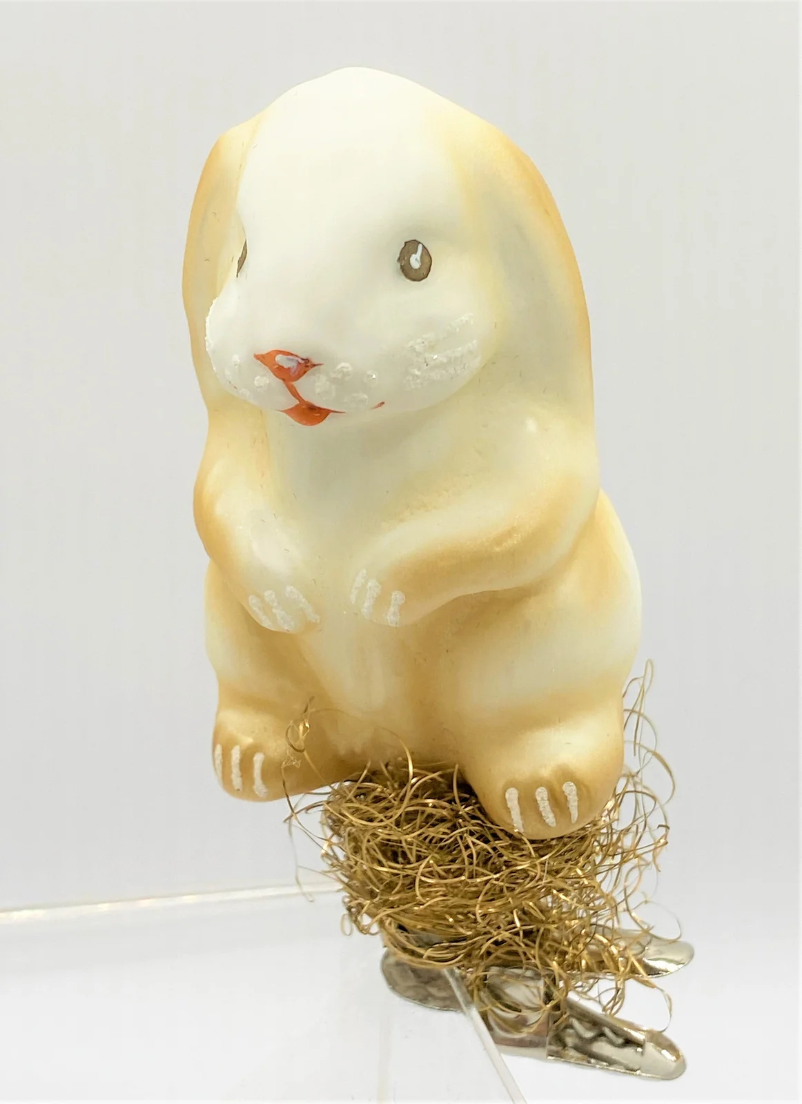 Inge-Glas Kleiner Hase mit Lampiohren auf Clip
