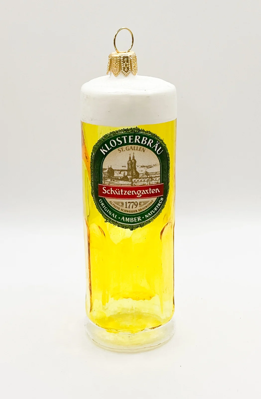 Glaspol Schützengarten Bierglas Rugeli " KLOSTERBRÄU "