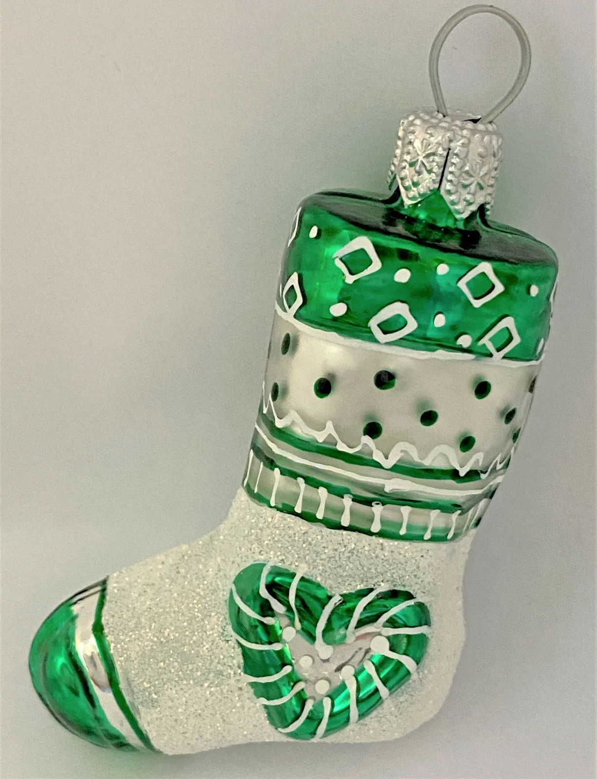 GMC Weihnachts-Socke weiss/grün