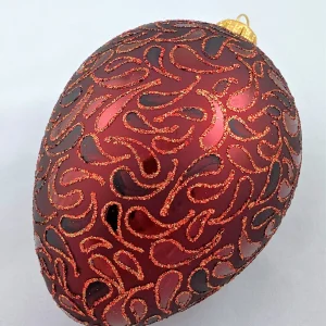 GMC Faberge-Ei bordeaux rot, Blätter-Muster