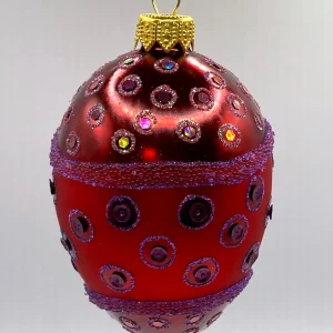 GMC Faberge-Ei magenta mit Tupfendekor