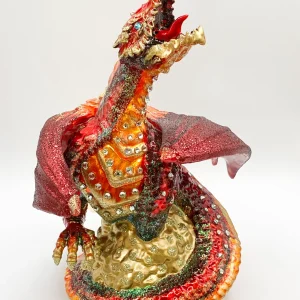 GlitterLab Roter Drachen auf dem Gold-Schatz, GlitterLab