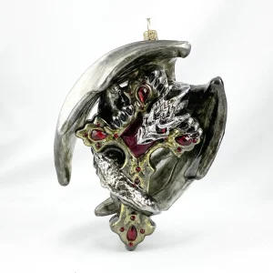 AtlasArt Feuriger Drachen umschlingt das Kreuz, AtlasArt