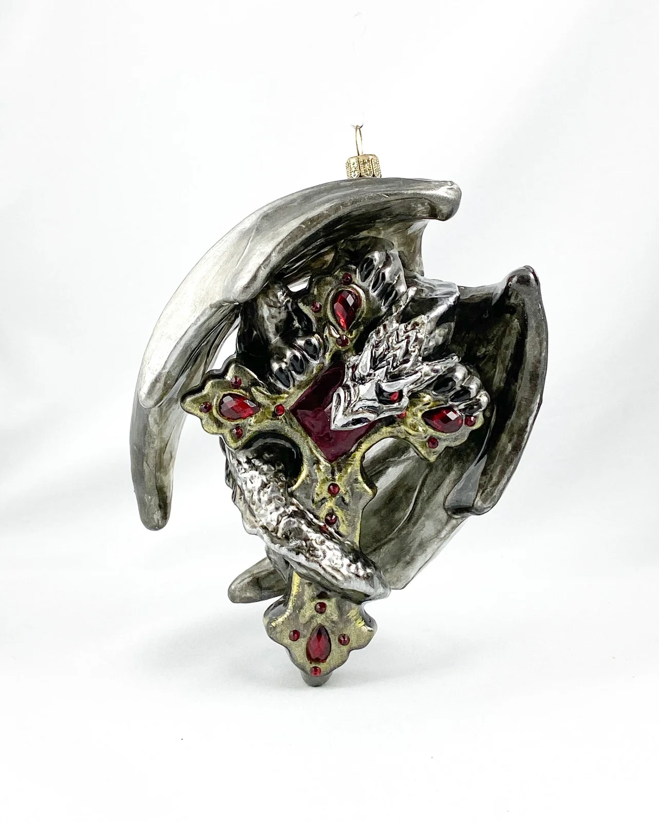 AtlasArt Feuriger Drachen umschlingt das Kreuz, AtlasArt