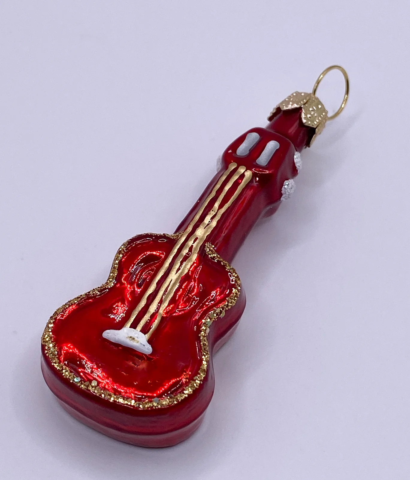 Glaspol Kleine rote Gitarre
