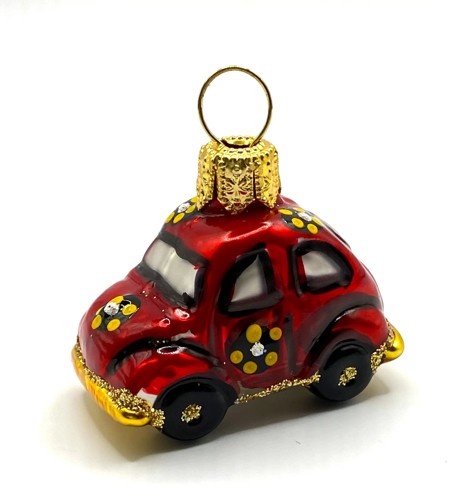 Glaspol Kleiner Flower Power VW-Käfer