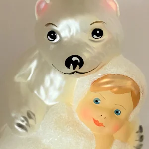 Inge-Glas Schneekind mit dem grossen Kuschelbär