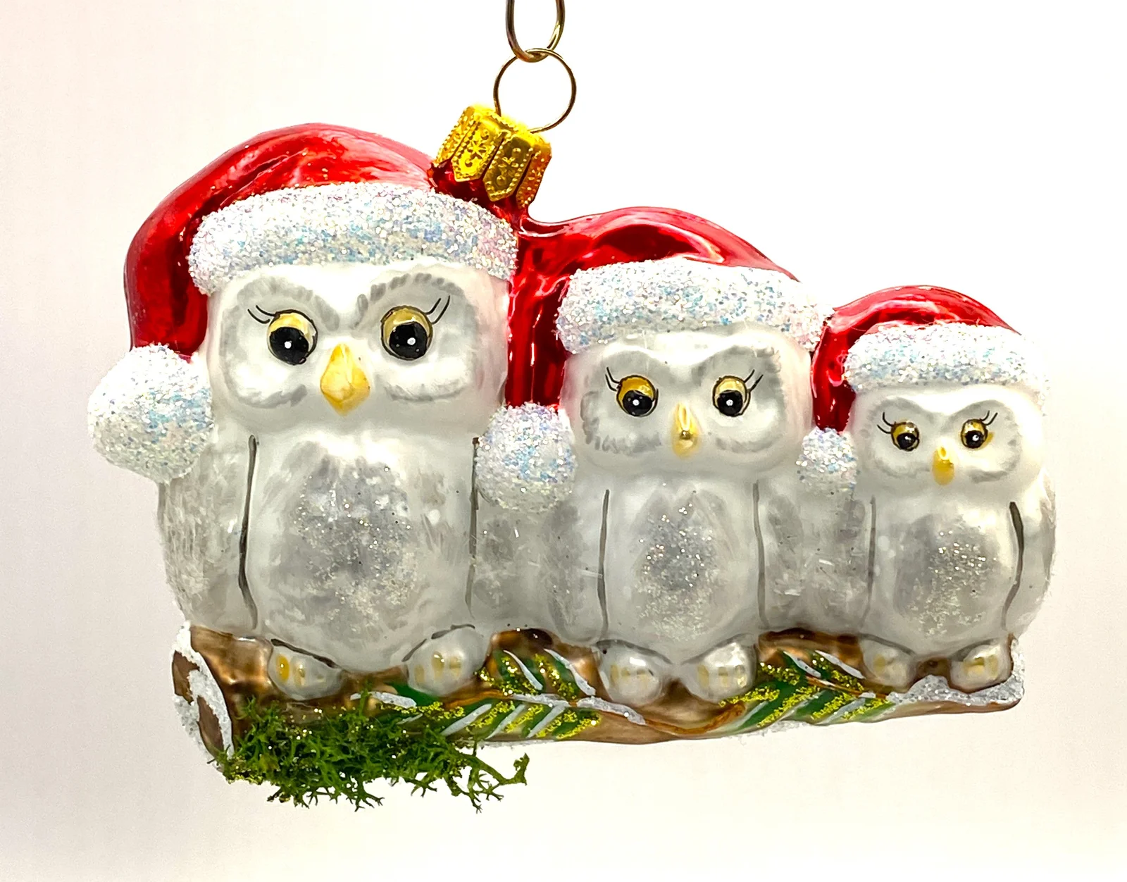 Hanco Familie Schnee-Eule freut sich auf Weihnachten
