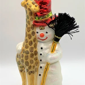 Glassware Schneemann mit Giraffe