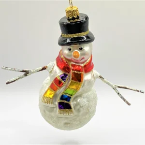 Hanco Schneemann mit buntem Schal