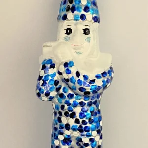 GMC Blätzlibajass Basler Fasnachtsfigur, blau/weiss