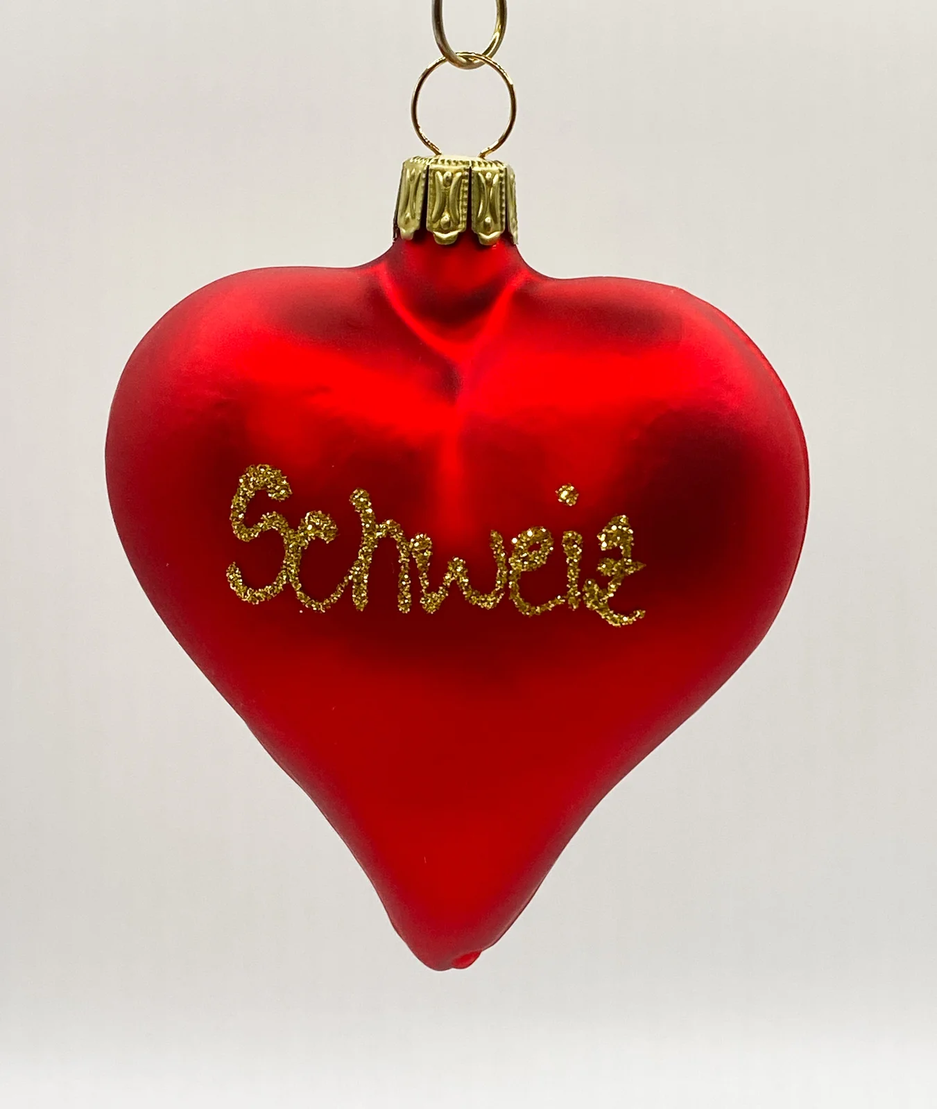 Thüringer Rotes Herz mit Aufschrift " Schweiz "