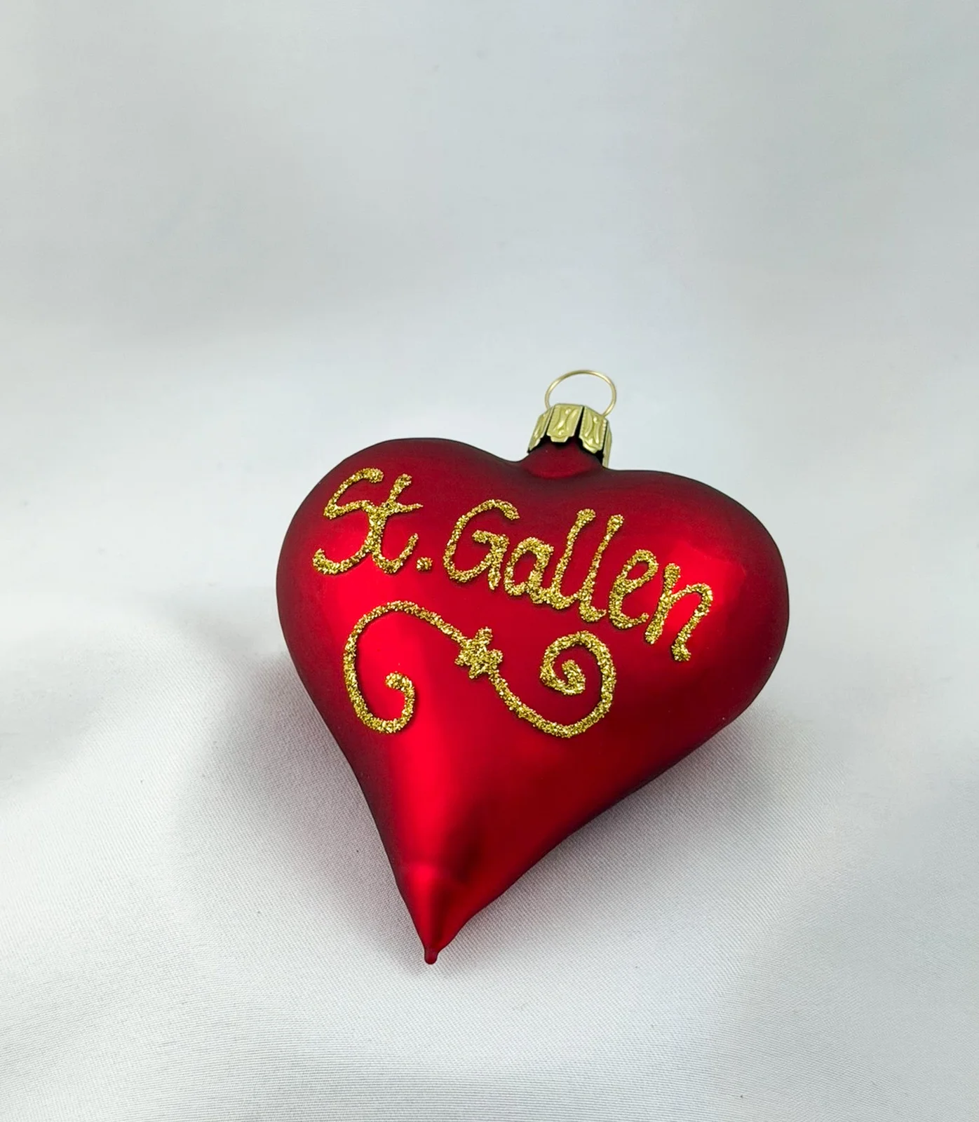 Thüringer Rotes Herz mit Aufschrift " St.Gallen "
