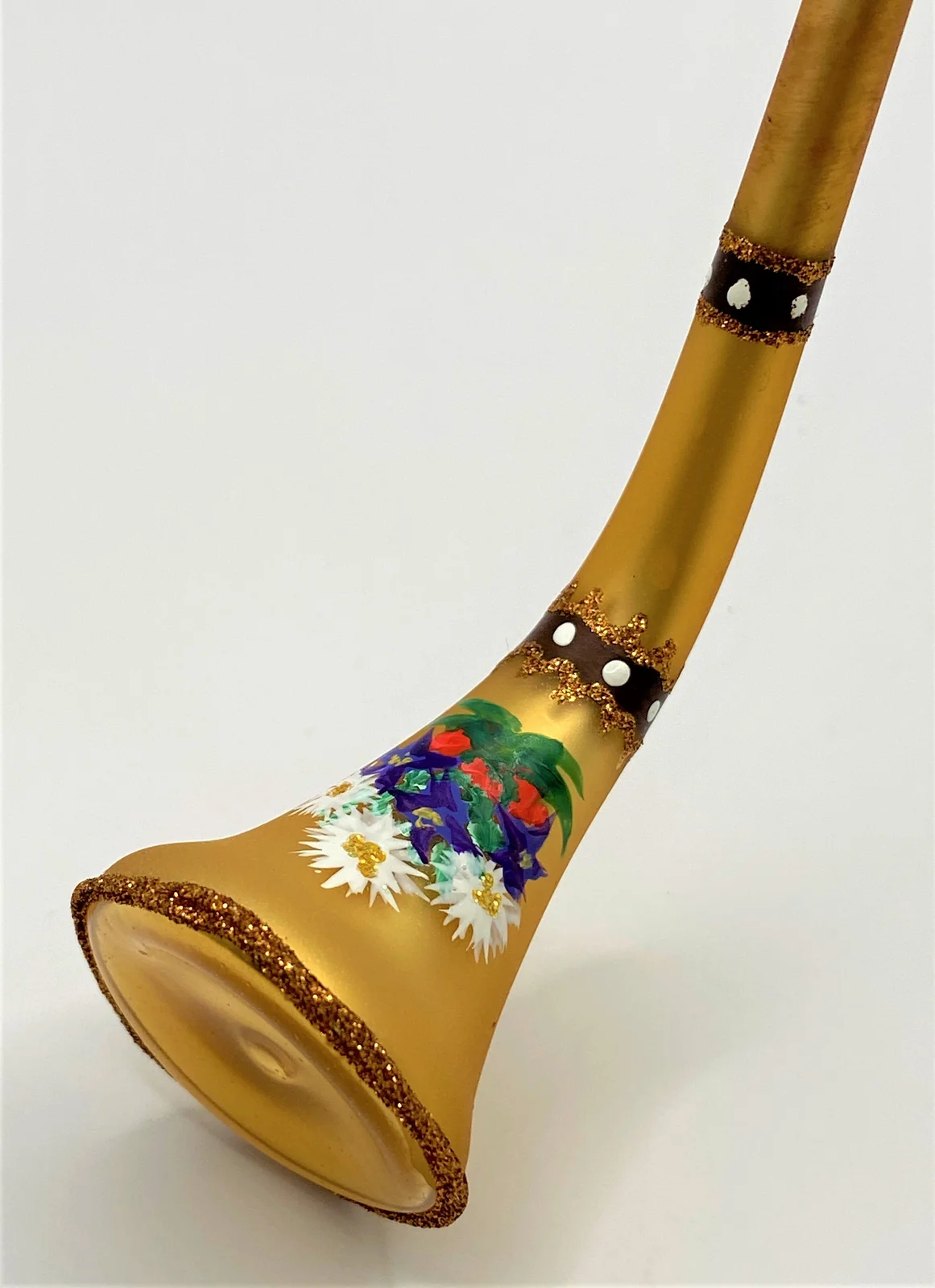 Hanco Alphorn mit Alpenblumenbemalung