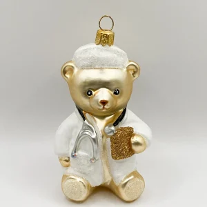GMC Teddybär im Arzt-Kittel mit Stethoskop