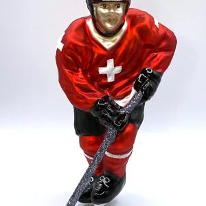 Hanco Eishockey Spieler mit Schweizer Kreuz