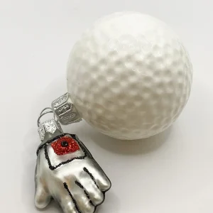 Glaspol Golfball mit Handschuh