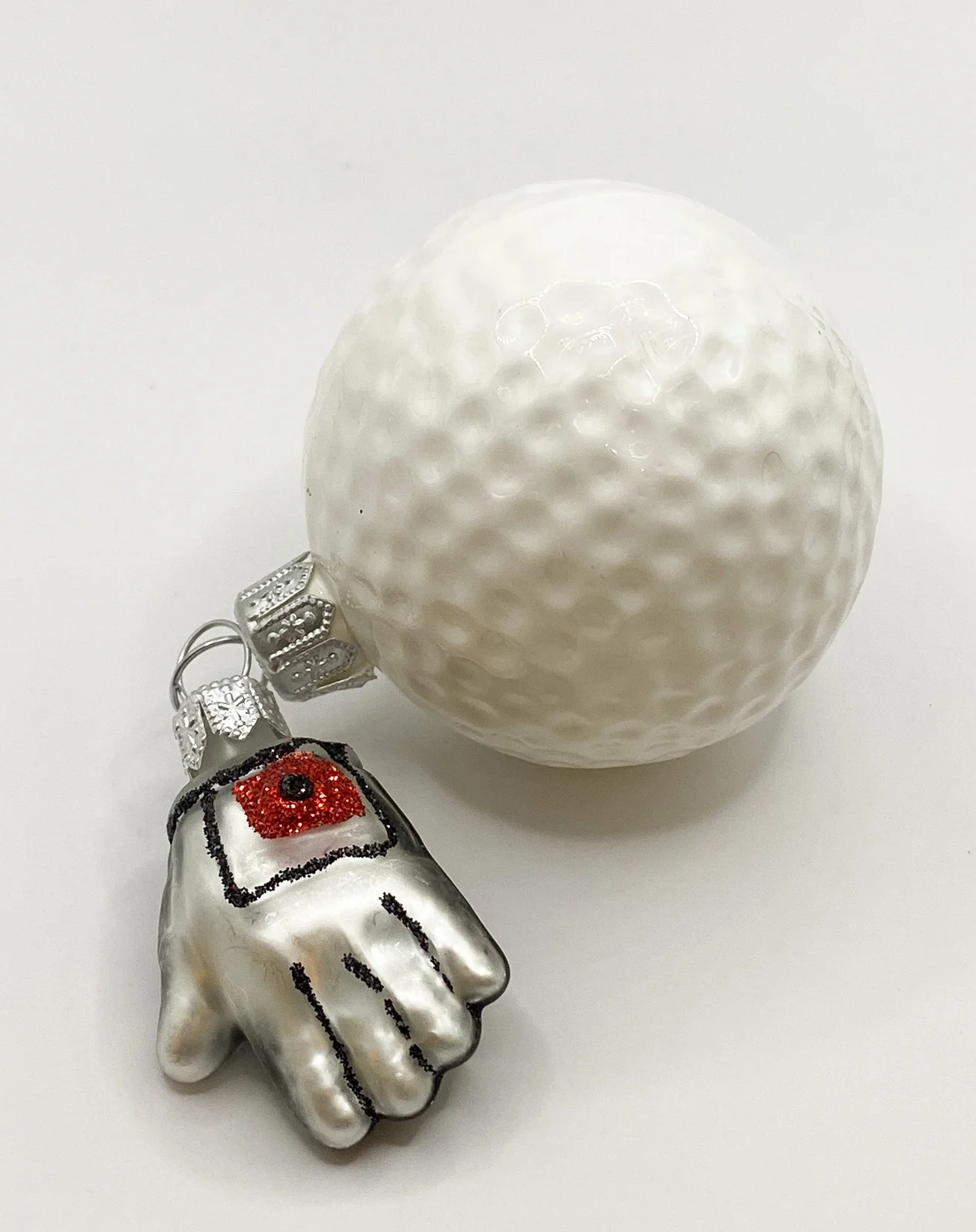 Glaspol Golfball mit Handschuh