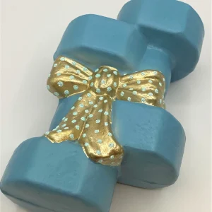 GMC Hanteln mit Geschenkband, hellblau