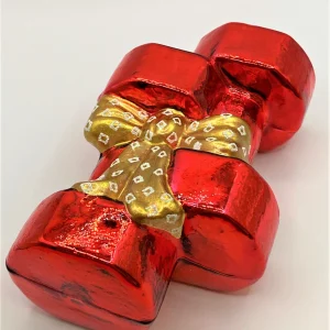 GMC Hanteln mit Geschenkband, rot