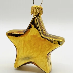 Glaspol Kleiner glänzender goldener Stern