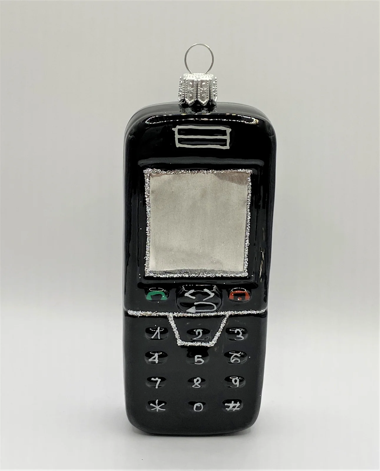 Glaspol Schwarzes Handy