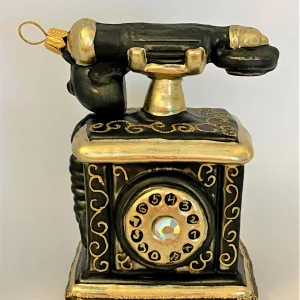 GMC Nostalgisches Telefon schwarz gold