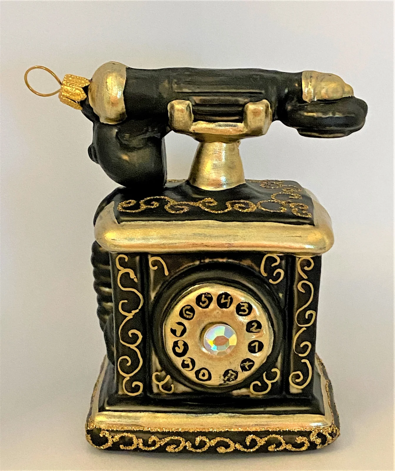 GMC Nostalgisches Telefon schwarz gold