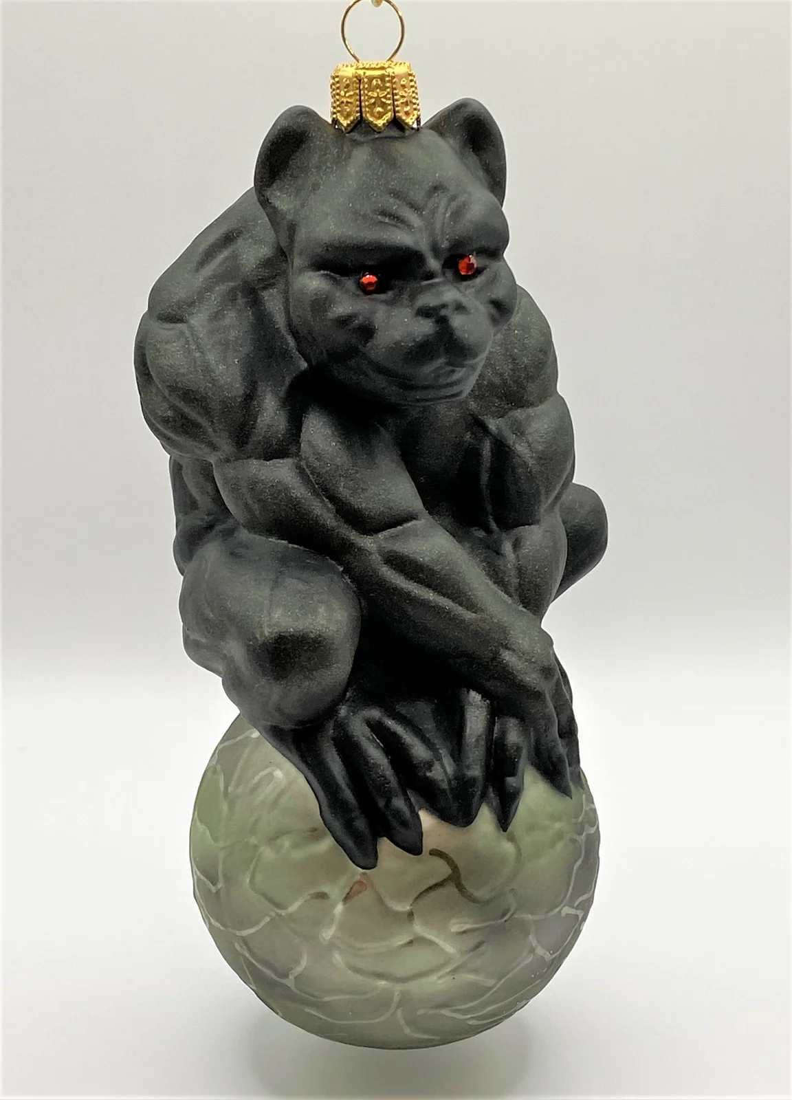 Wiktoria Gargoyle, gotischer Wasserspeier, schwarz